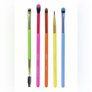 Lavish Neon Detail Brush Set - Lime, Hot Pink, Orange, Yellow, Sky Blue